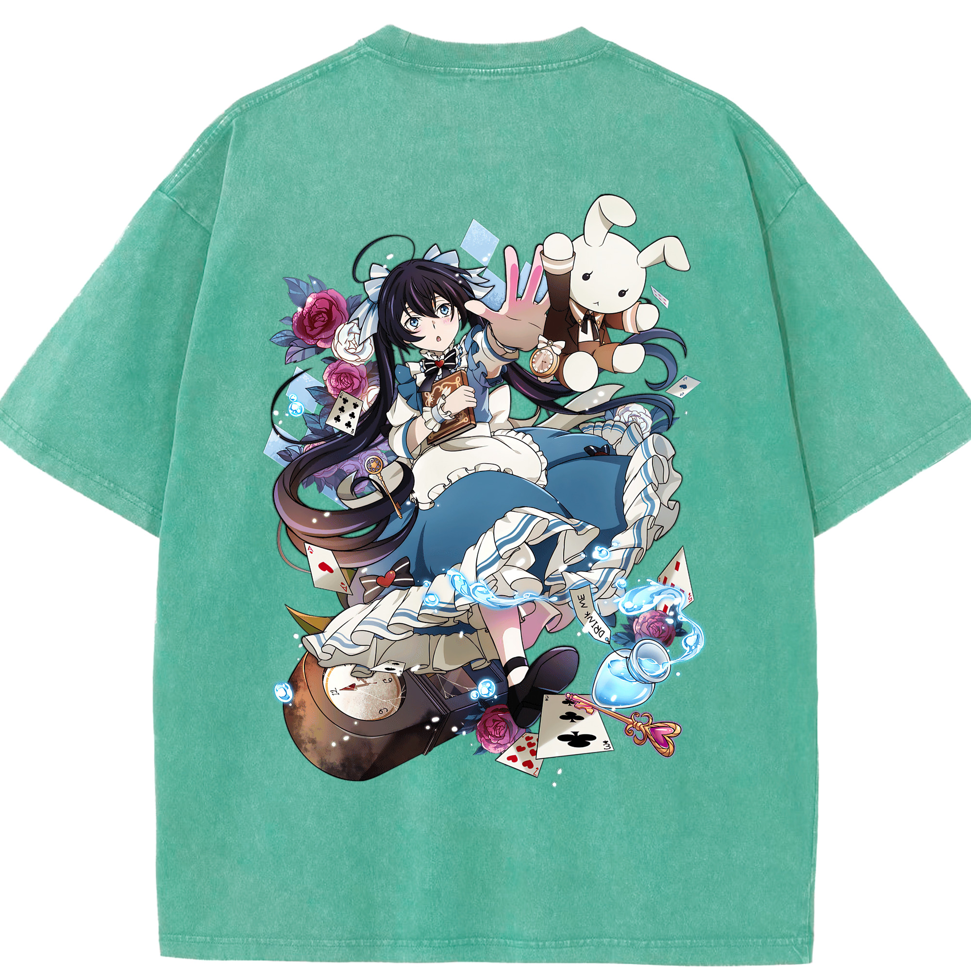 （画像用） 文豪ストレイドッグス Bungo Stray Dogs 綿100% ヴィンテージ風 半袖Tシャツ（背面プリント）